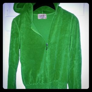 Juicy Couture Terry Cloth green Hoodie Sweater
